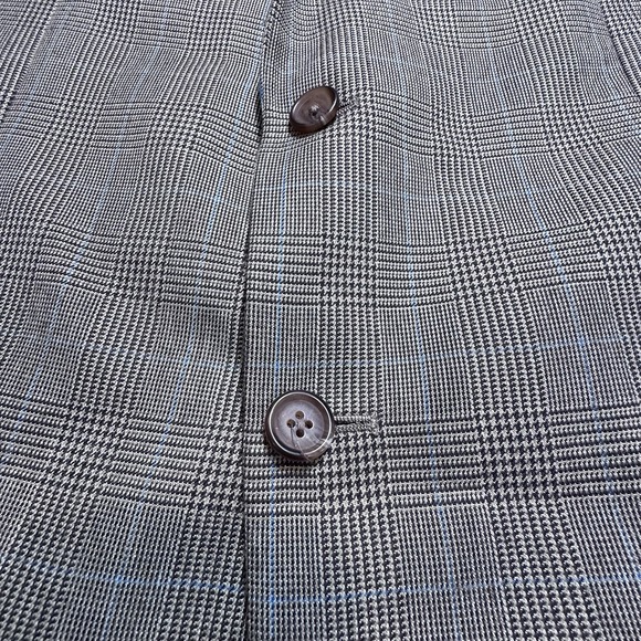Ralph Lauren 2 Button Sport Coat 44 R‎ Windowpane Tan Polyester Jacket LRL - Picture 3 of 9